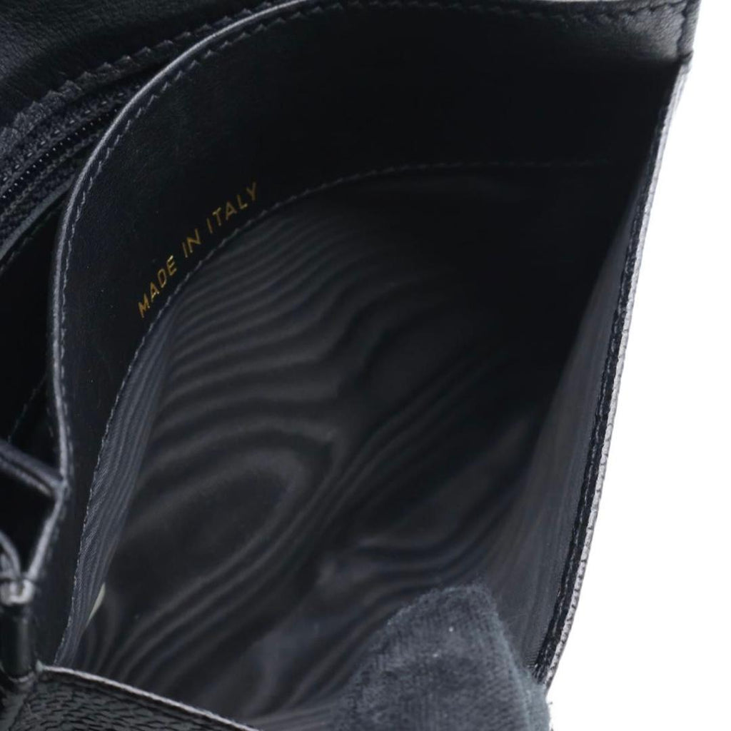 Chanel Jumbo CC Logo Bifold Wallet Caviar Leather Black — view 5