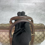 Gucci GG Sherry Line Boston Bag Brown Leather — view 4