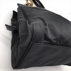 Prada Nylon Tessuto Chain Shoulder Bag Black — view 4