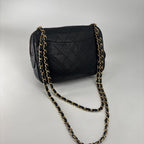 Chanel Quilted Lambskin Chain Shoulder Bag Black — view 5
