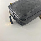 Chanel Quilted Lambskin Chain Shoulder Bag Black — view 7