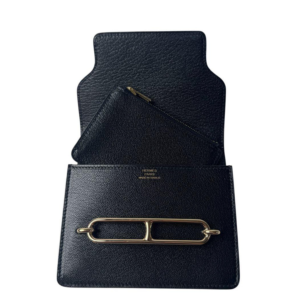 Hermes Roulis Slim Wallet Black Coin Case — view 7