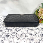 Chanel Chain Wallet Caviar Leather Boy Shoulder — view 8