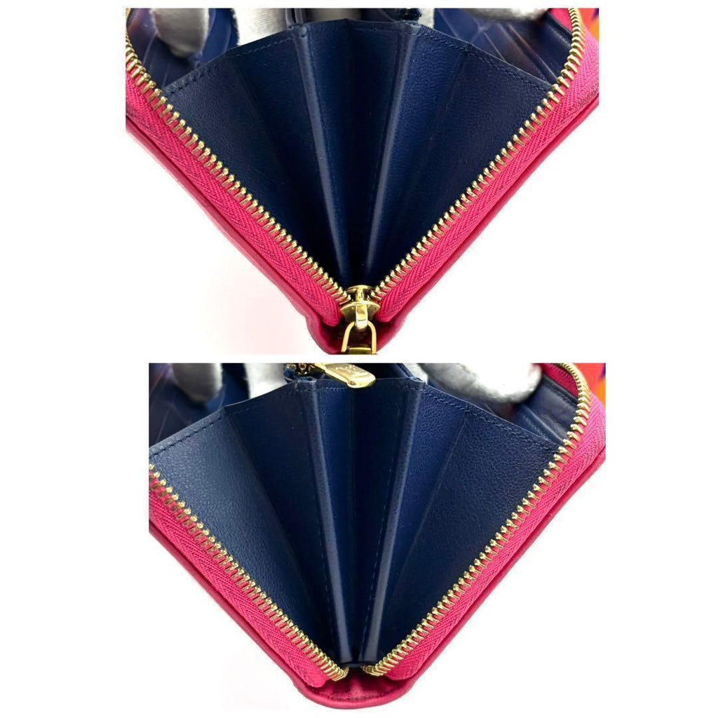 Louis Vuitton Wallet Monogram Embossed Zippy Pink Blue — view 6