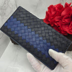 Bottega Veneta Intrecciato Billfold Wallet Blue — view 3