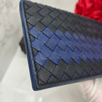 Bottega Veneta Intrecciato Billfold Wallet Blue — view 5