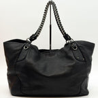 Prada Vitello Daino Leather Chain Hobo Handbag Triangle — view 3