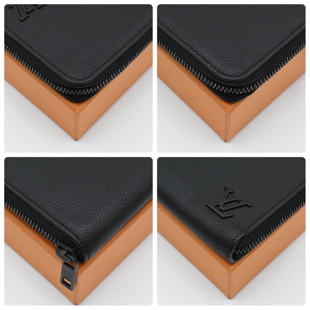 Louis Vuitton Aerogram Zippy Wallet Horizontal Black — view 8
