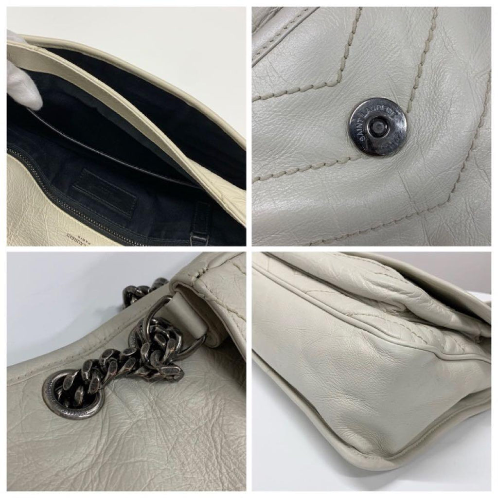 Saint Laurent Niki Vintage Leather YSL Shoulder Bag — view 8
