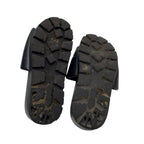 Prada Nappa Leather Triangle Plate Logo Sandals Black — view 7