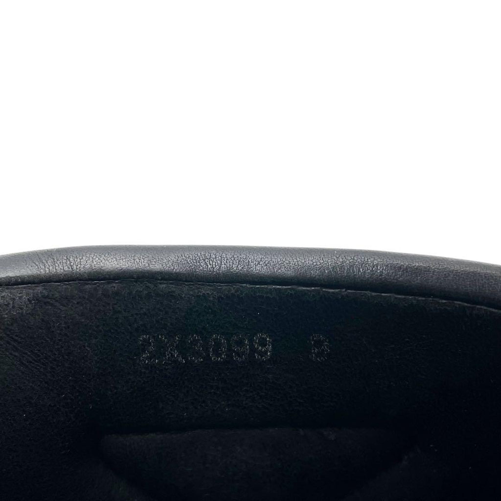 Prada Nappa Leather Triangle Plate Logo Sandals Black — view 9