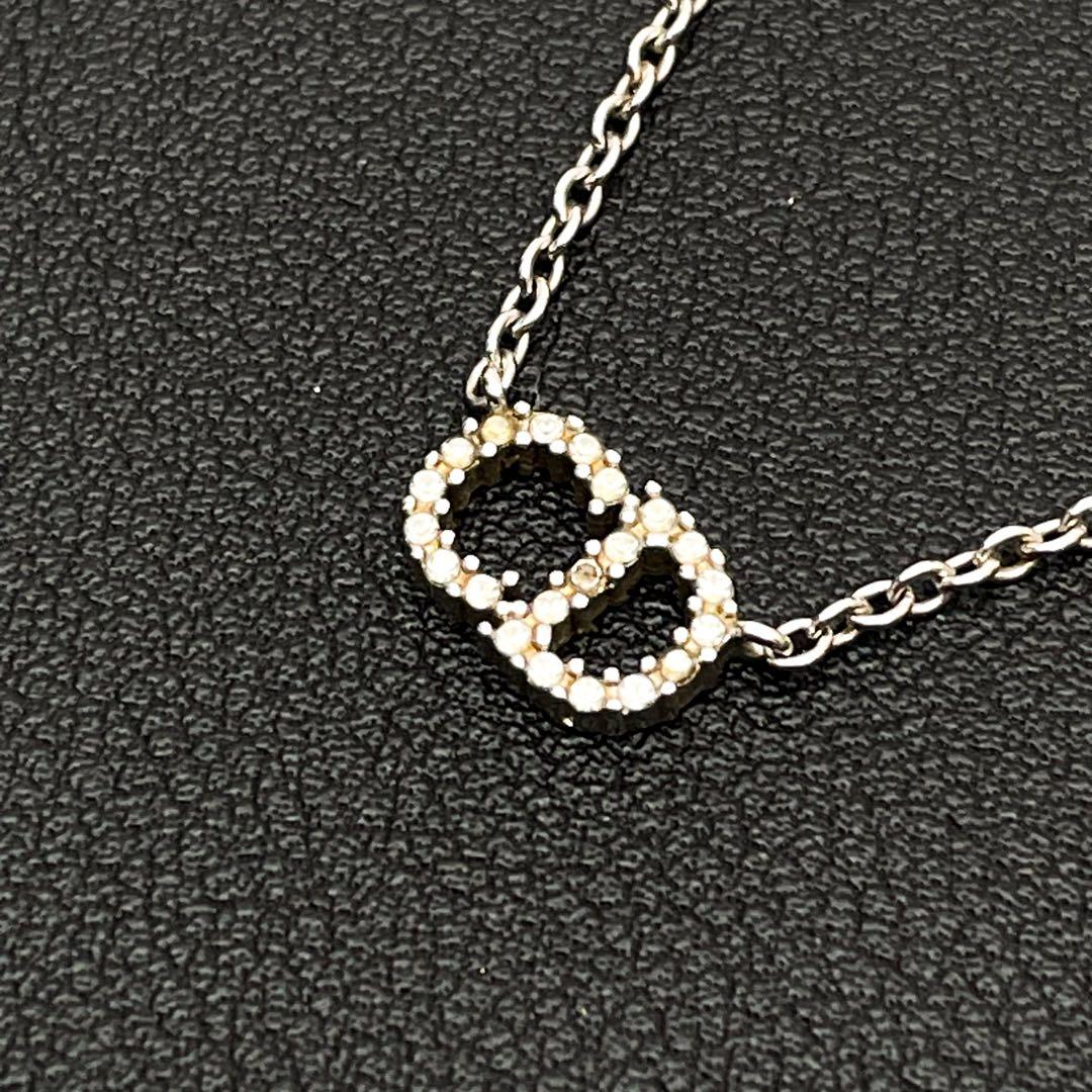Dior Clair D Lune CD Logo Necklace Rhinestone — view 2