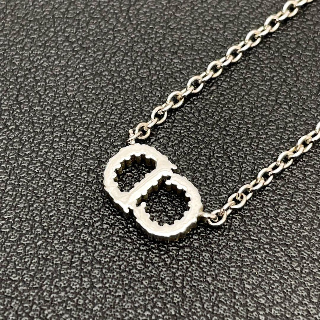 Dior Clair D Lune CD Logo Necklace Rhinestone — view 3
