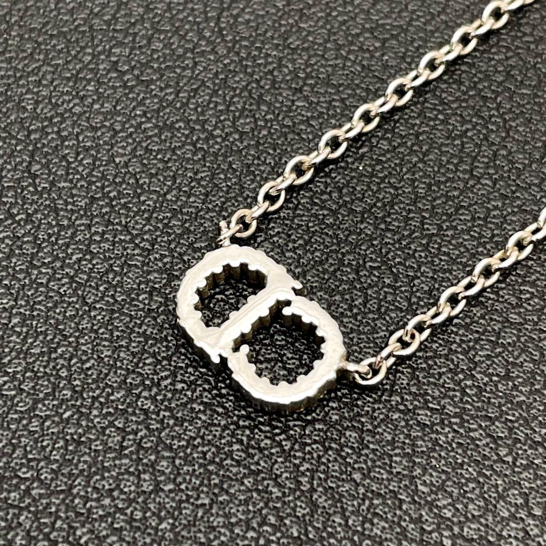 Dior Clair D Lune CD Logo Necklace Rhinestone — view 3