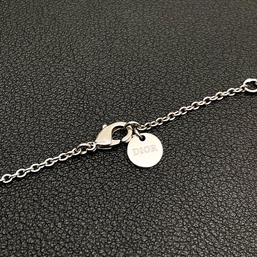 Dior Clair D Lune CD Logo Necklace Rhinestone — view 6