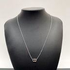 Dior Clair D Lune CD Logo Necklace Rhinestone — view 7