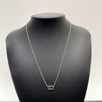 Dior Clair D Lune CD Logo Necklace Rhinestone — view 8