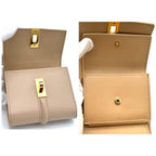 Celine Wallet Small Beige Leather — view 5