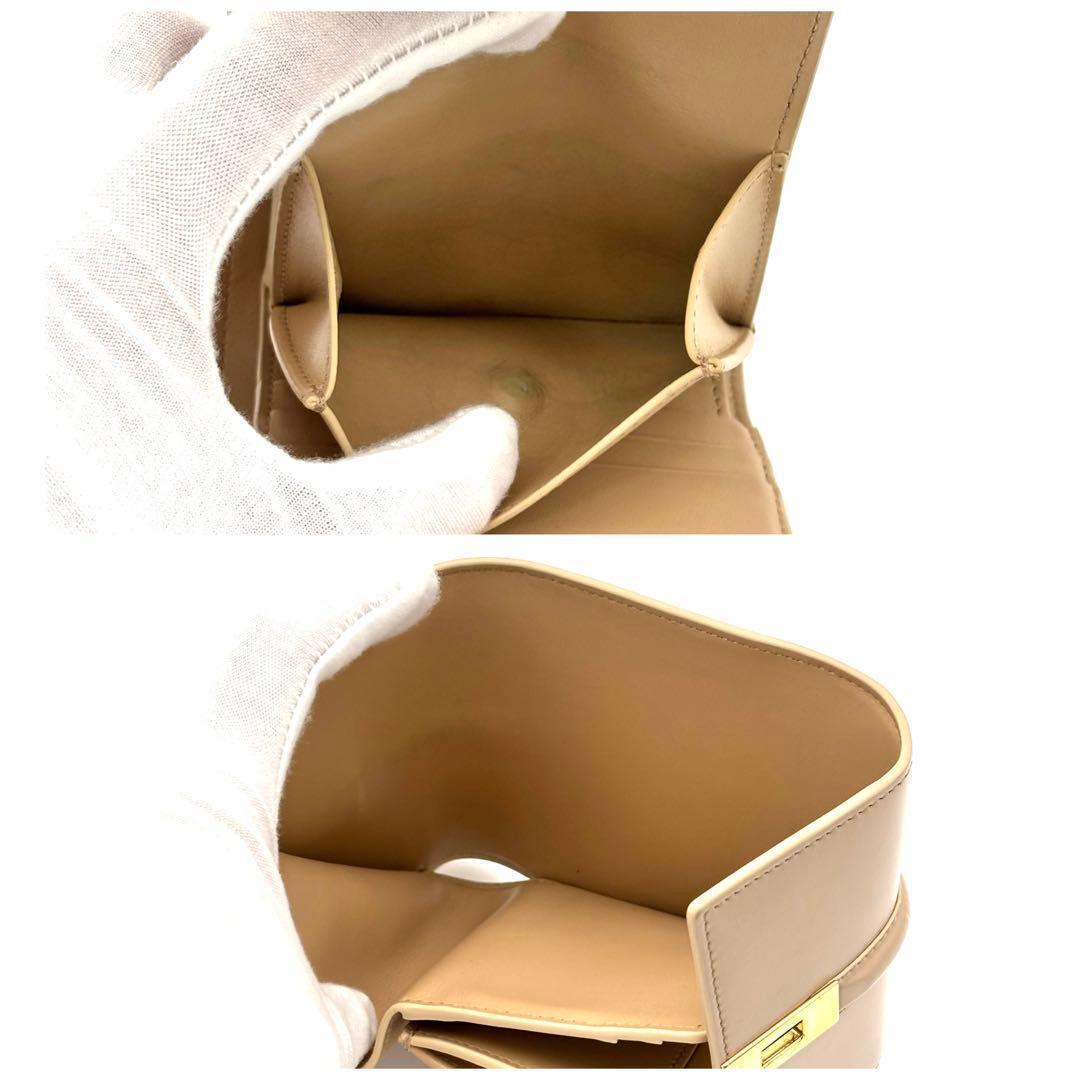 Celine Wallet Small Beige Leather — view 6