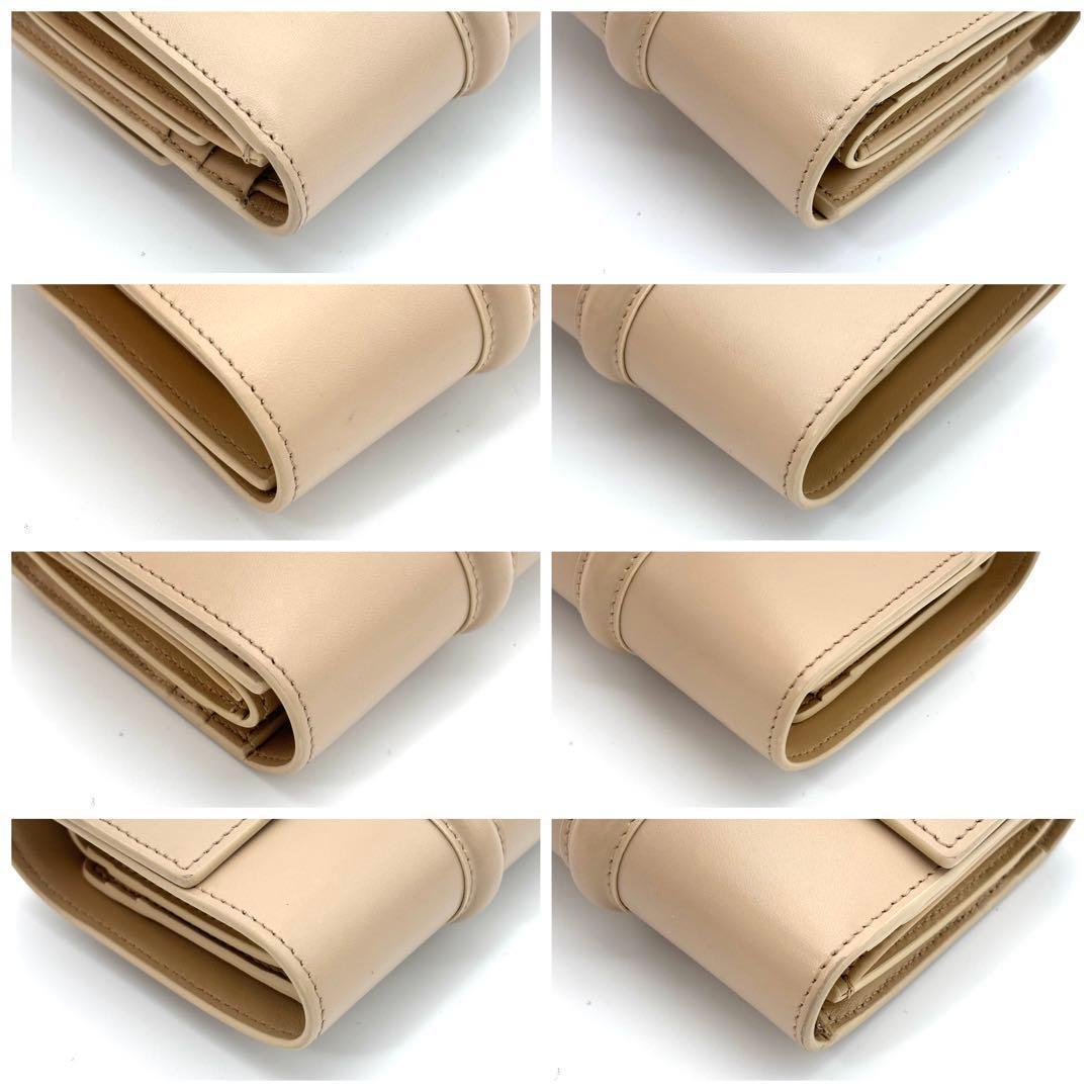 Celine Wallet Small Beige Leather — view 8