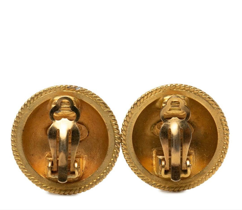 Chanel CC Logo Vintage Round Earrings — view 2