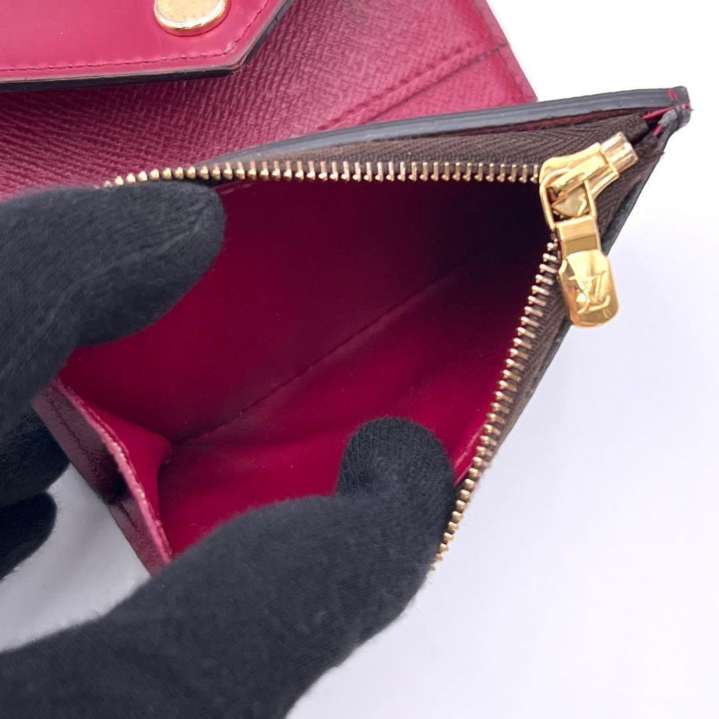 Louis Vuitton Monogram Portefeuille Zoe Trifold Wallet Fuchsia — view 6