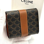 Celine Small Trifold Wallet Triomphe All Over Pattern Black — view 2