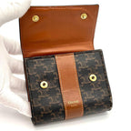 Celine Small Trifold Wallet Triomphe All Over Pattern Black — view 3