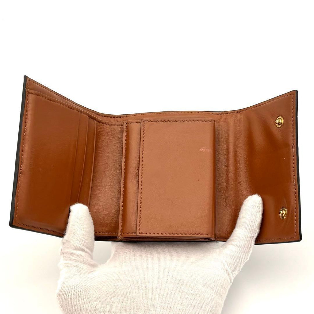 Celine Small Trifold Wallet Triomphe All Over Pattern Black — view 4