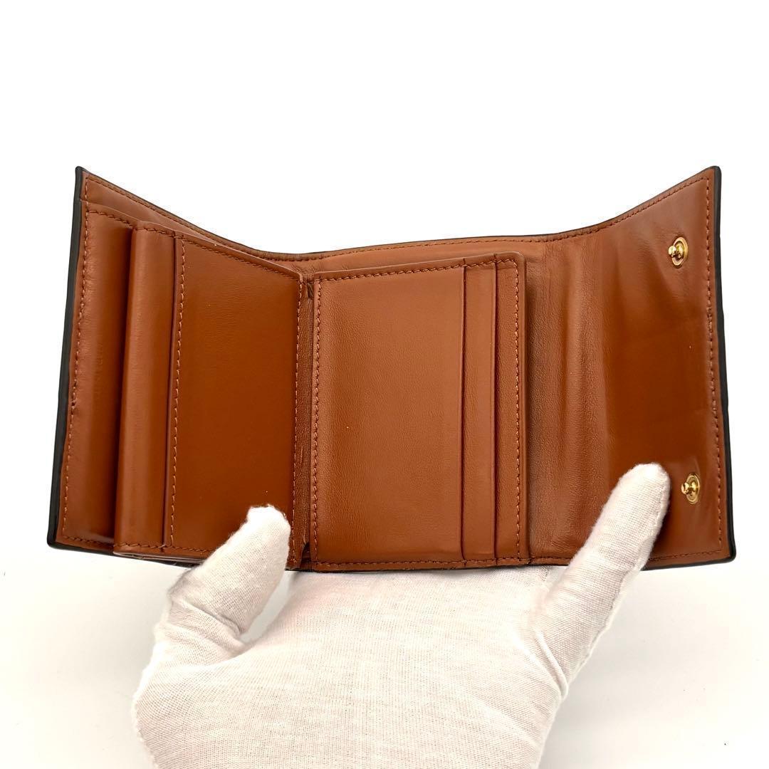 Celine Small Trifold Wallet Triomphe All Over Pattern Black — view 5