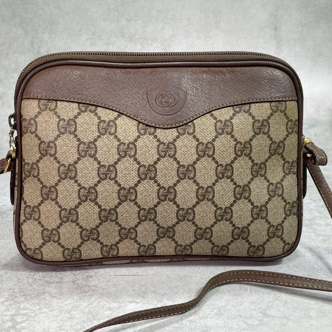Gucci GG Shoulder Bag Brown Beige Logo — view 2