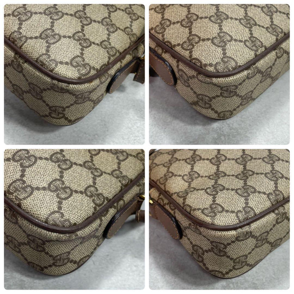 Gucci GG Shoulder Bag Brown Beige Logo — view 8