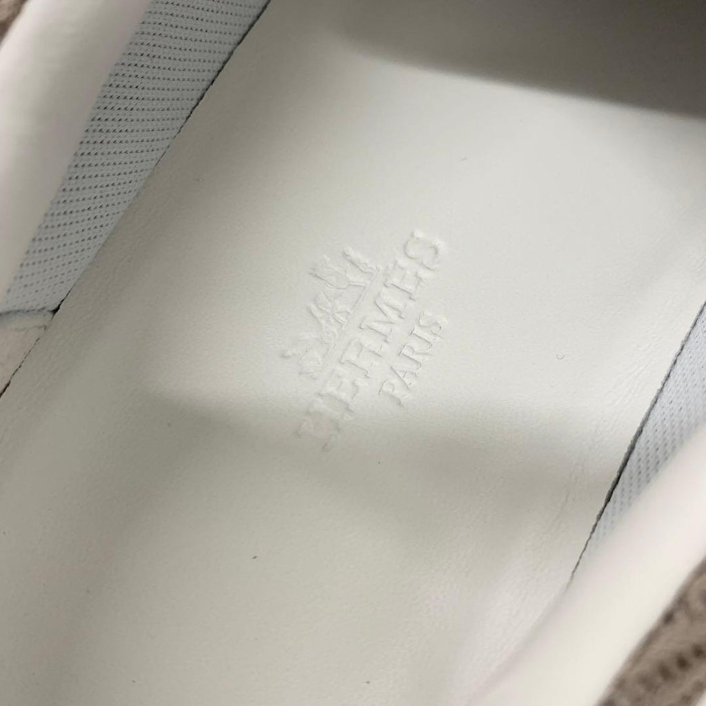 Hermes Bouncing Fabric Suede Sneakers Beige — view 8