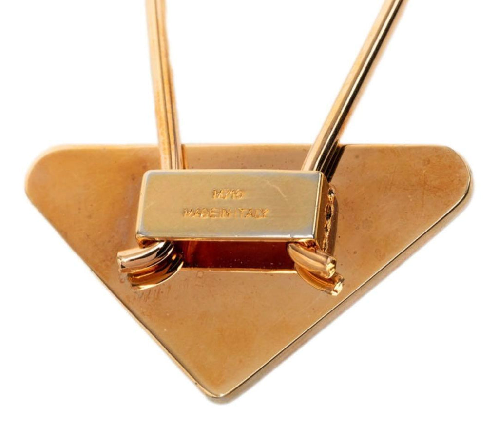 Prada Triangle Plate Key Charm Key Holder — view 4