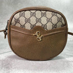 Gucci GG Shoulder Bag Horsebit Brown Logo Leather — view 2