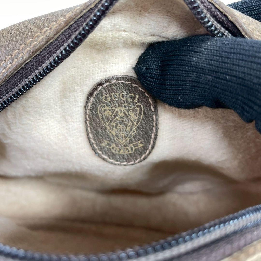 Gucci GG Shoulder Bag Horsebit Brown Logo Leather — view 6
