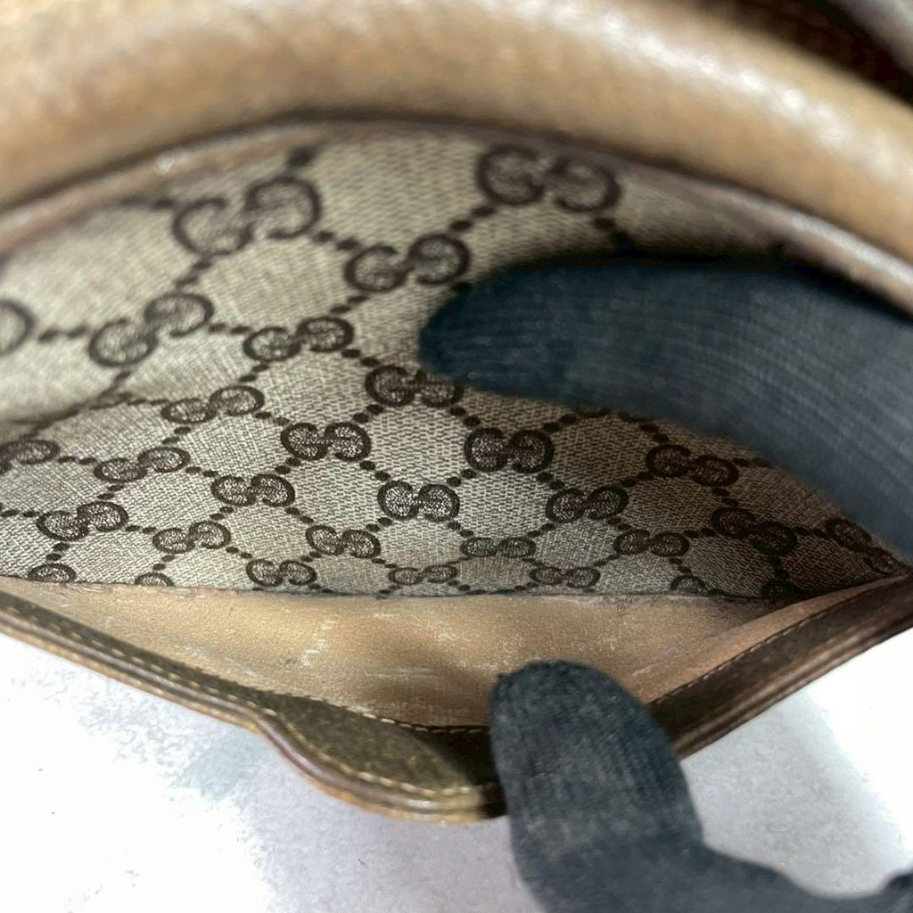 Gucci GG Shoulder Bag Horsebit Brown Logo Leather — view 7