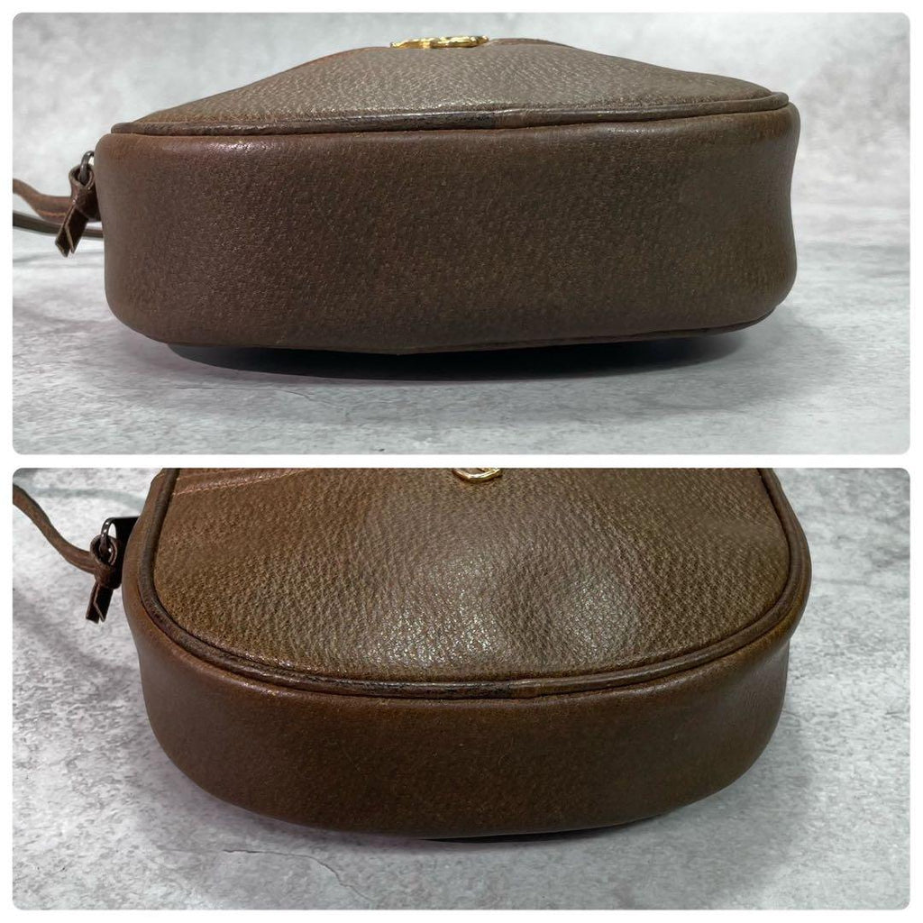 Gucci GG Shoulder Bag Horsebit Brown Logo Leather — view 9