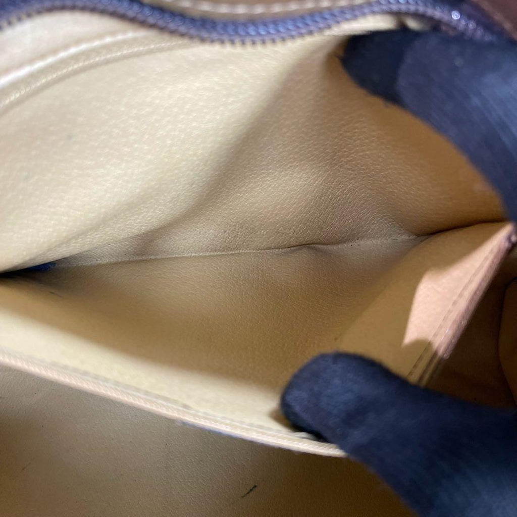 Gucci GG Sherry Line Tote Bag Brown Leather Logo — view 6