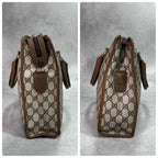 Gucci GG Sherry Line Tote Bag Brown Leather Logo — view 7