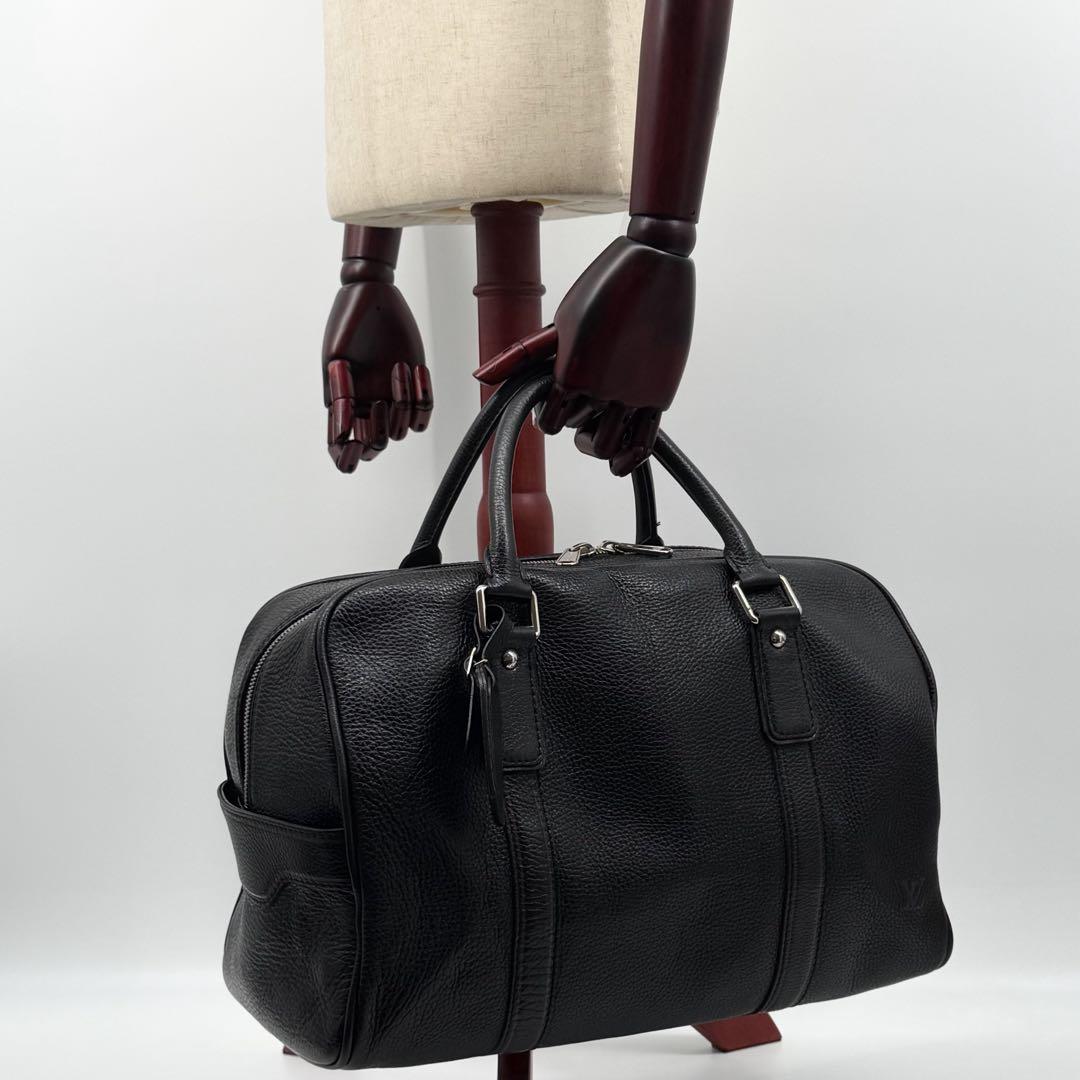 Louis Vuitton Carryall 40 Taurillon Boston Bag Logo — view 4