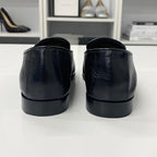 Chanel CC Logo Leather Loafers Black — view 5