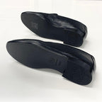 Chanel CC Logo Leather Loafers Black — view 6