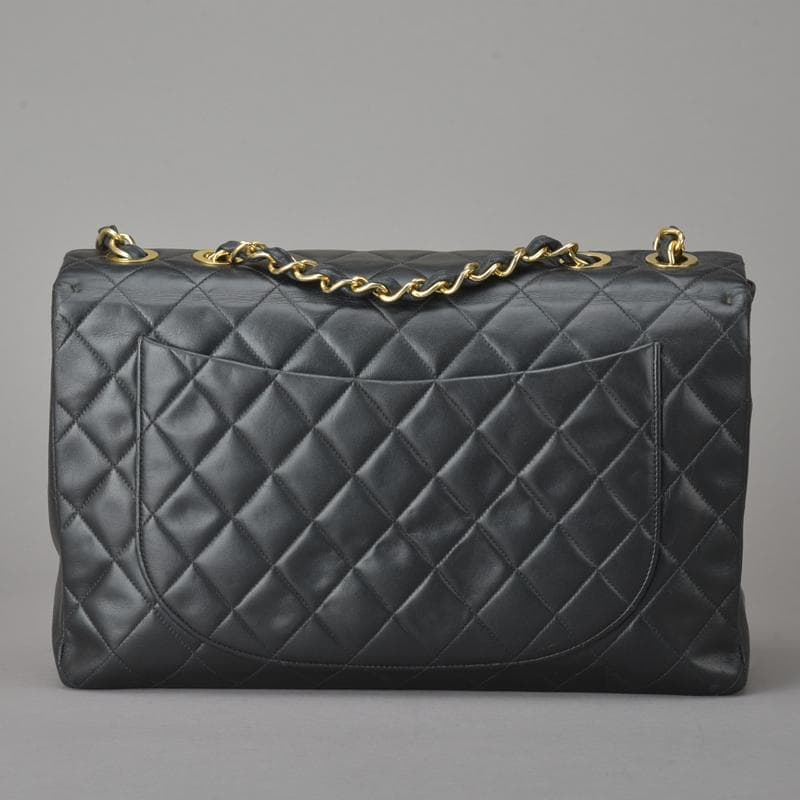 Chanel Deca Quilted 34 Chain Shoulder Bag Black — view 5