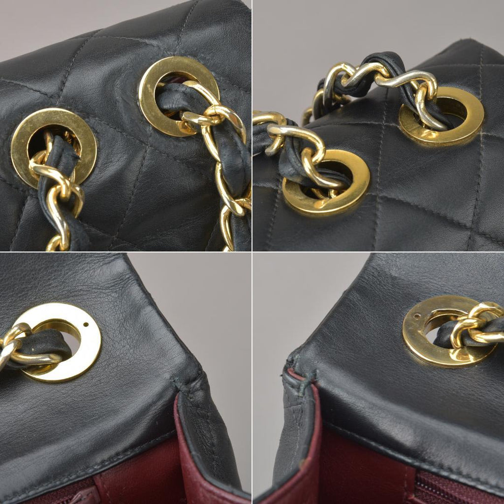 Chanel Deca Quilted 34 Chain Shoulder Bag Black — view 9