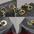 Chanel Deca Quilted 34 Chain Shoulder Bag Black — view 9