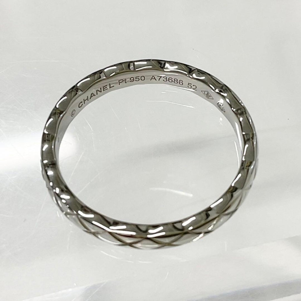 Chanel Quilted Coco Crush Marriage Ring Platinum — view 4