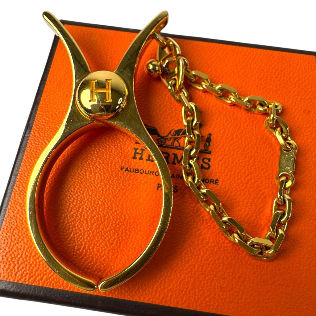 Hermes Phil Glove Holder Gold Charm Gloves