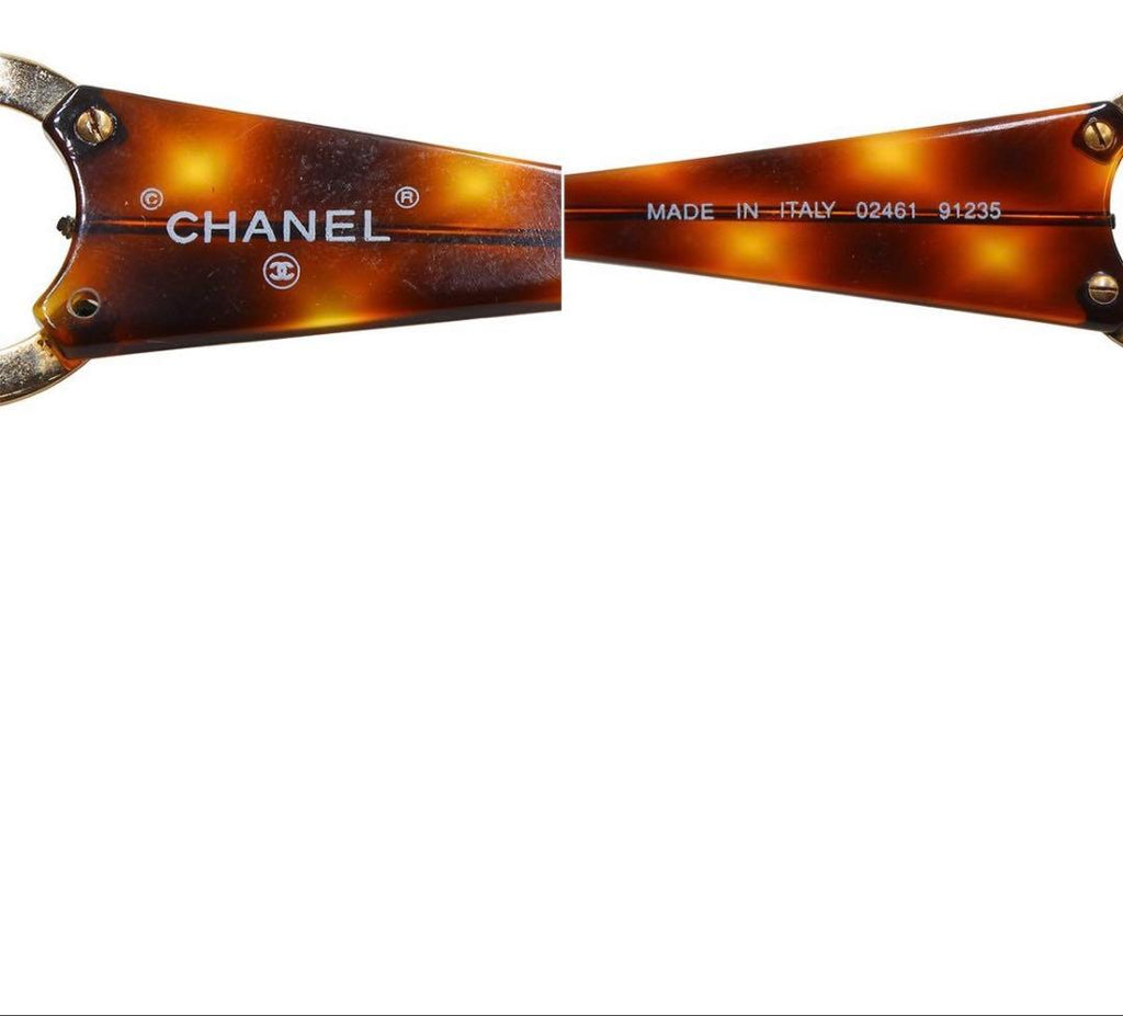 Chanel Side CC Logo Tortoiseshell Sunglasses Eyewear — view 8
