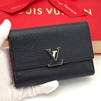 Louis Vuitton Wallet Portefeuille Capucines Compact Navy